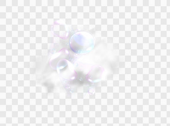 set of realistic colorful soap bubbles vector image