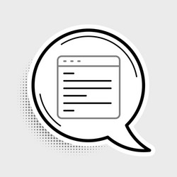 line computer api interface icon isolated on grey vector image