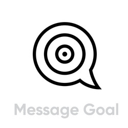 message goal personal targeting icon editable vector image