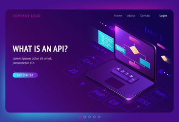 api application programming interface isometric vector image