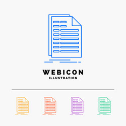 bill excel file invoice statement 5 color line vector image