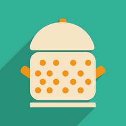 flat with shadow icon and mobile application vector image