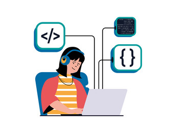 Programming Software Development Concept vector image
