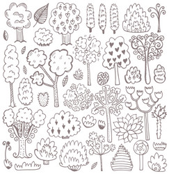 Tree Sketch Pattern vector image