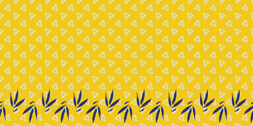bamboo triangle frame border seamless pattern vector image
