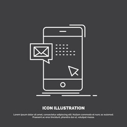 bulk dialog instant mail message icon line symbol vector image
