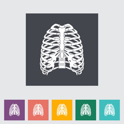 Icon of human thorax Royalty Free Vector Image