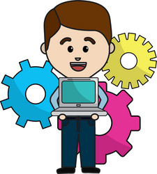 isolated web hosting design vector image