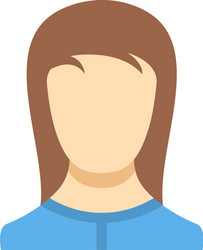 New woman user icon flat vector