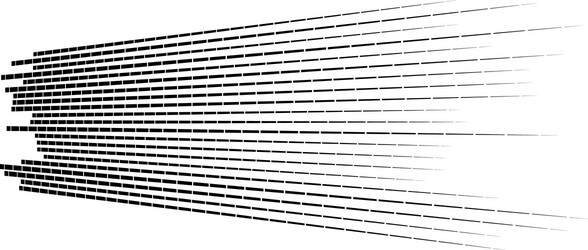 random 3d dashed lines in perspective segmented vector image