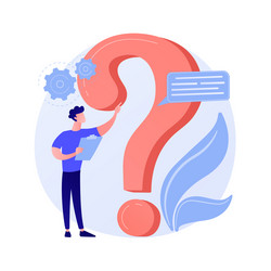 Website faq section concept metaphor vector