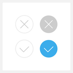 accept and decline ui elements kit vector image