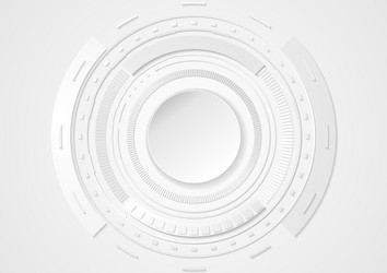 grey abstract tech paper gear background vector image