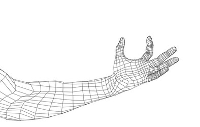hand hold some tiny or thin object vector image