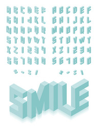Alphabet set 3d design elements Royalty Free Vector Image