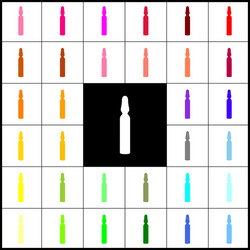 medical ampoule sign felt-pen 33 colorful vector