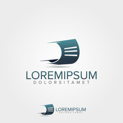 Digital print logo design template using paper Vector Image