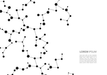 smart abstract connected mesh molecule design vector image