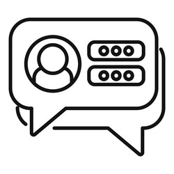 speech bubble showing user entering password vector image