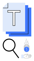 document management with search text file vector image