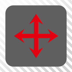 expand arrows rounded square button vector image