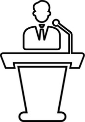 Lecture man icon Royalty Free Vector Image - VectorStock