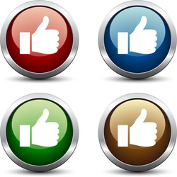 Thumb up buttons vector