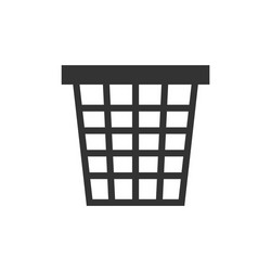trash bin garbage icon in flat style bucket vector image