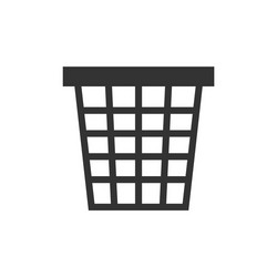 Trash bin garbage icon in flat style bucket vector