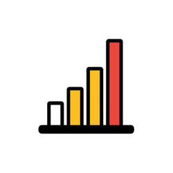 bar chart statistics data graph icon vector image
