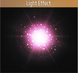 glow light effect star burst with sparkles vector image