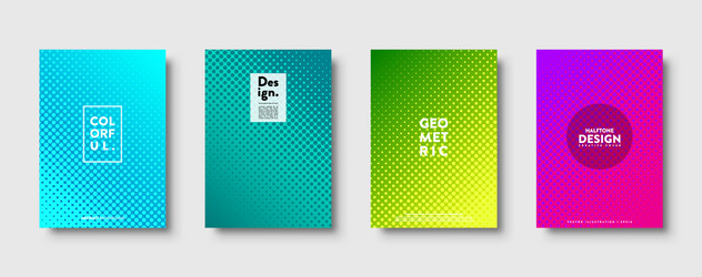 halftone abstract background with dots colorful vector image