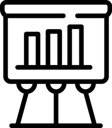 Problem chart icon outline style vector