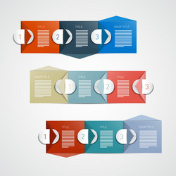 retro progress steps for tutorial infographics vector image