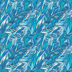 Seamless pattern with feathers vector