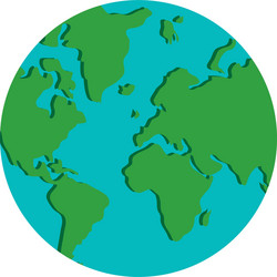 World map globe earth icon Royalty Free Vector Image