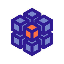 3d array outline icon vector image