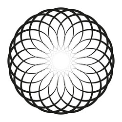 circular geometric motif element concentric vector