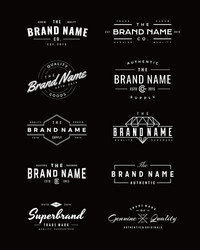 Retro Badge & Insignia Collection Vector Image