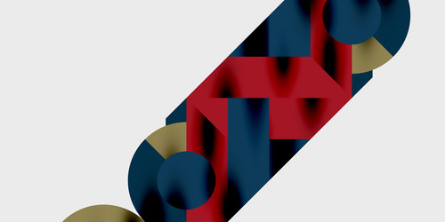 abstract geometric composition overlapping shapes vector image
