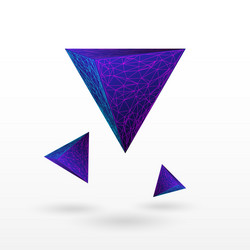 abstract triangular figures vector image