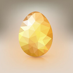 Golden egg from the mosaics pattern triangles vector