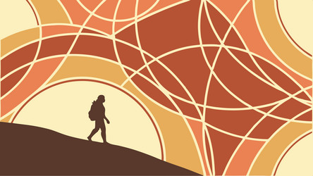 intricate abstract geometric pattern in warm vector image