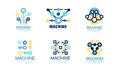 machine learning system original design vector image
