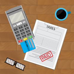 payment tax flat vector