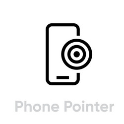 phone pointer personal targeting icon editable vector image