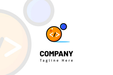 planet and satellite with web code logo template vector image