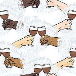 Wine toast background vector