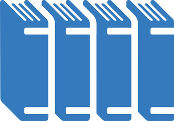 Books library icon orange color eps Royalty Free Vector