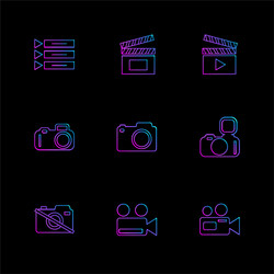 camera recorder capture click photography vector image